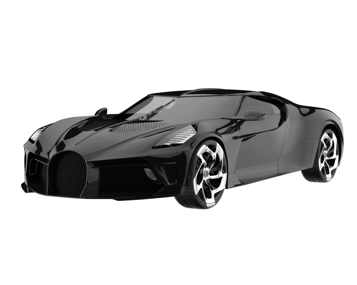 coche deportivo aislado sobre fondo transparente. Representación 3d - ilustración png