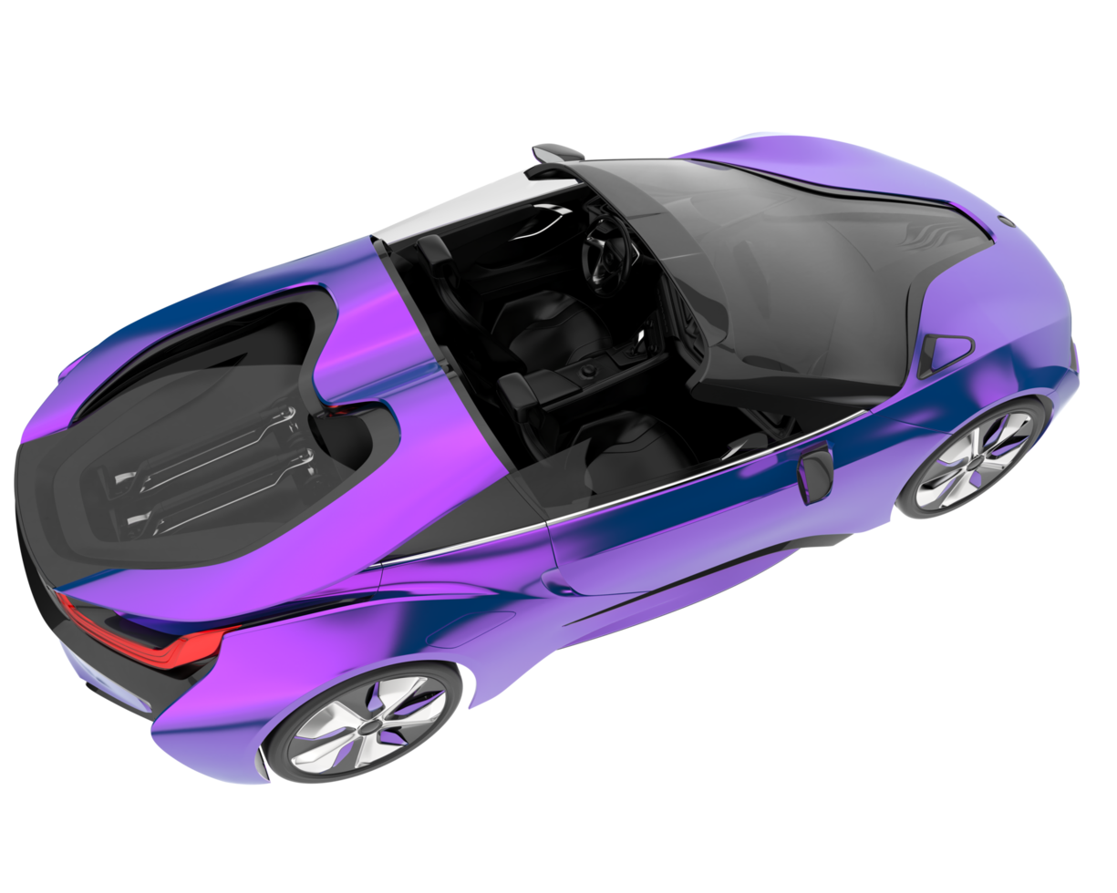 Sport car isolated on transparent background. 3d rendering - illustration png