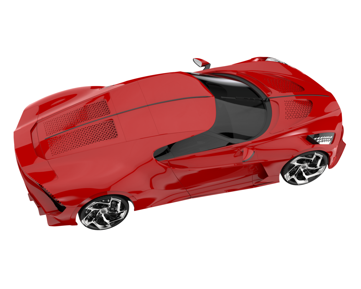 Sport car isolated on transparent background. 3d rendering - illustration png