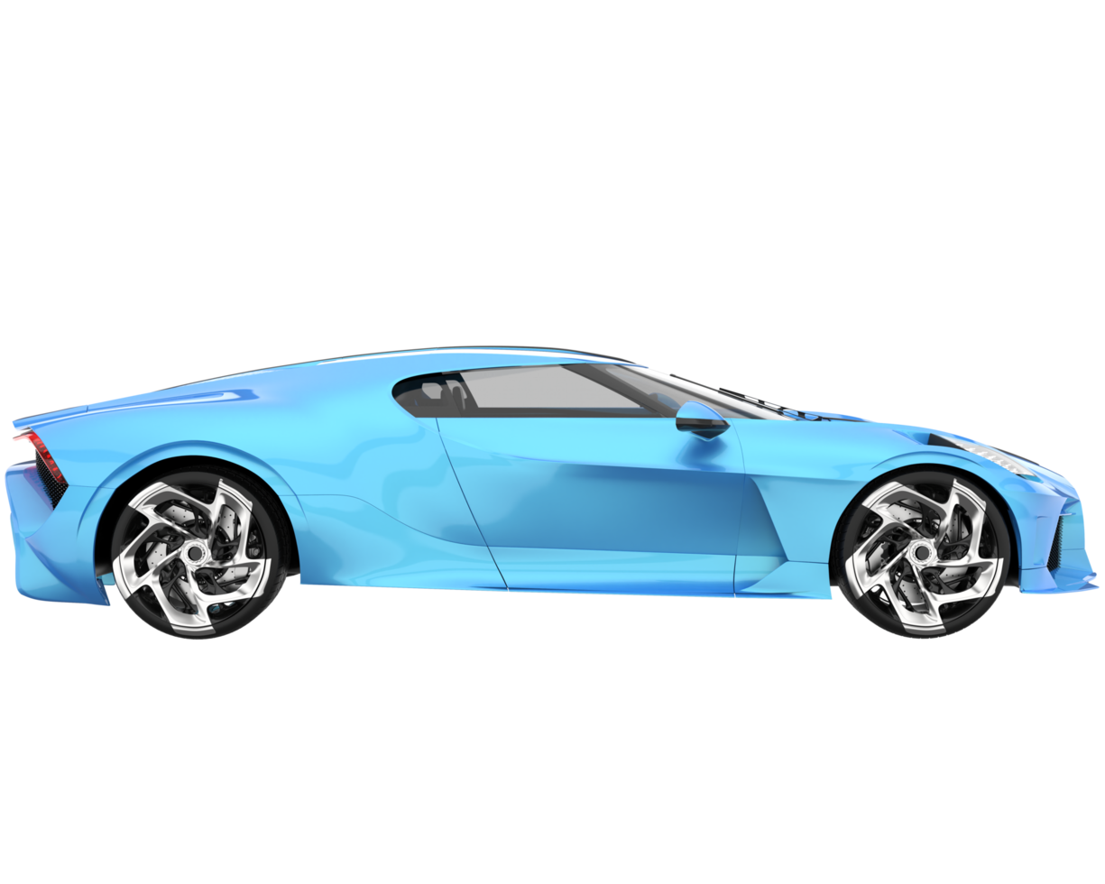 Sport car isolated on transparent background. 3d rendering - illustration png