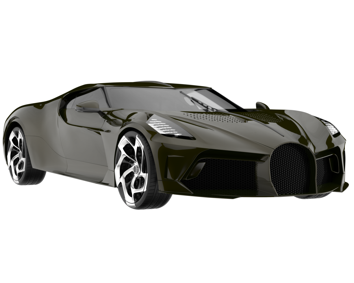 Sport car isolated on transparent background. 3d rendering - illustration png