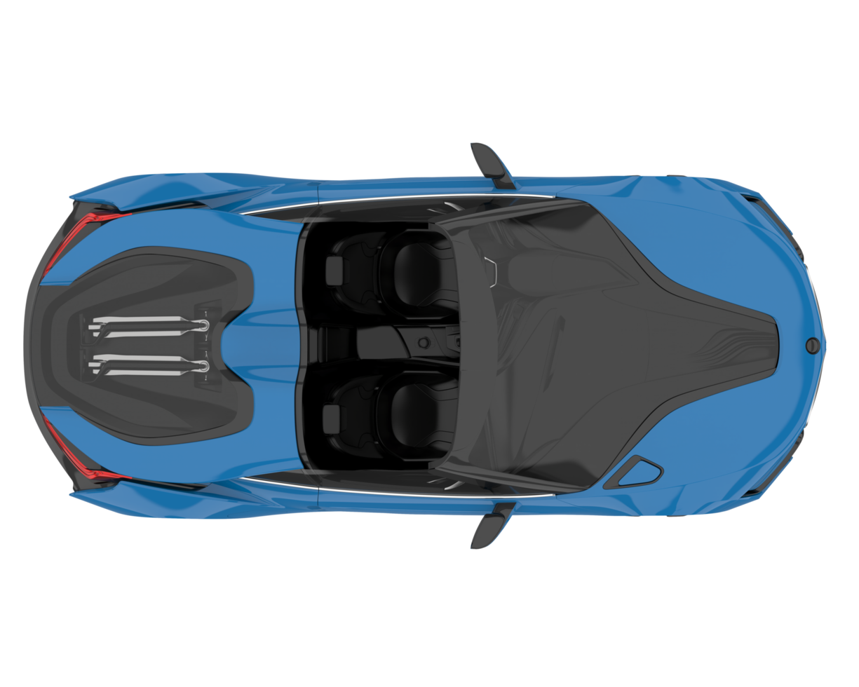 Sport car isolated on transparent background. 3d rendering - illustration png