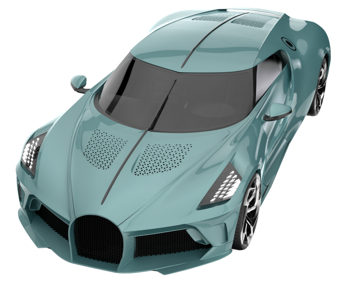 Sport car isolated on transparent background. 3d rendering - illustration png