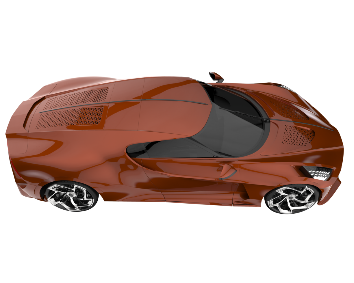 Sport car isolated on transparent background. 3d rendering - illustration png