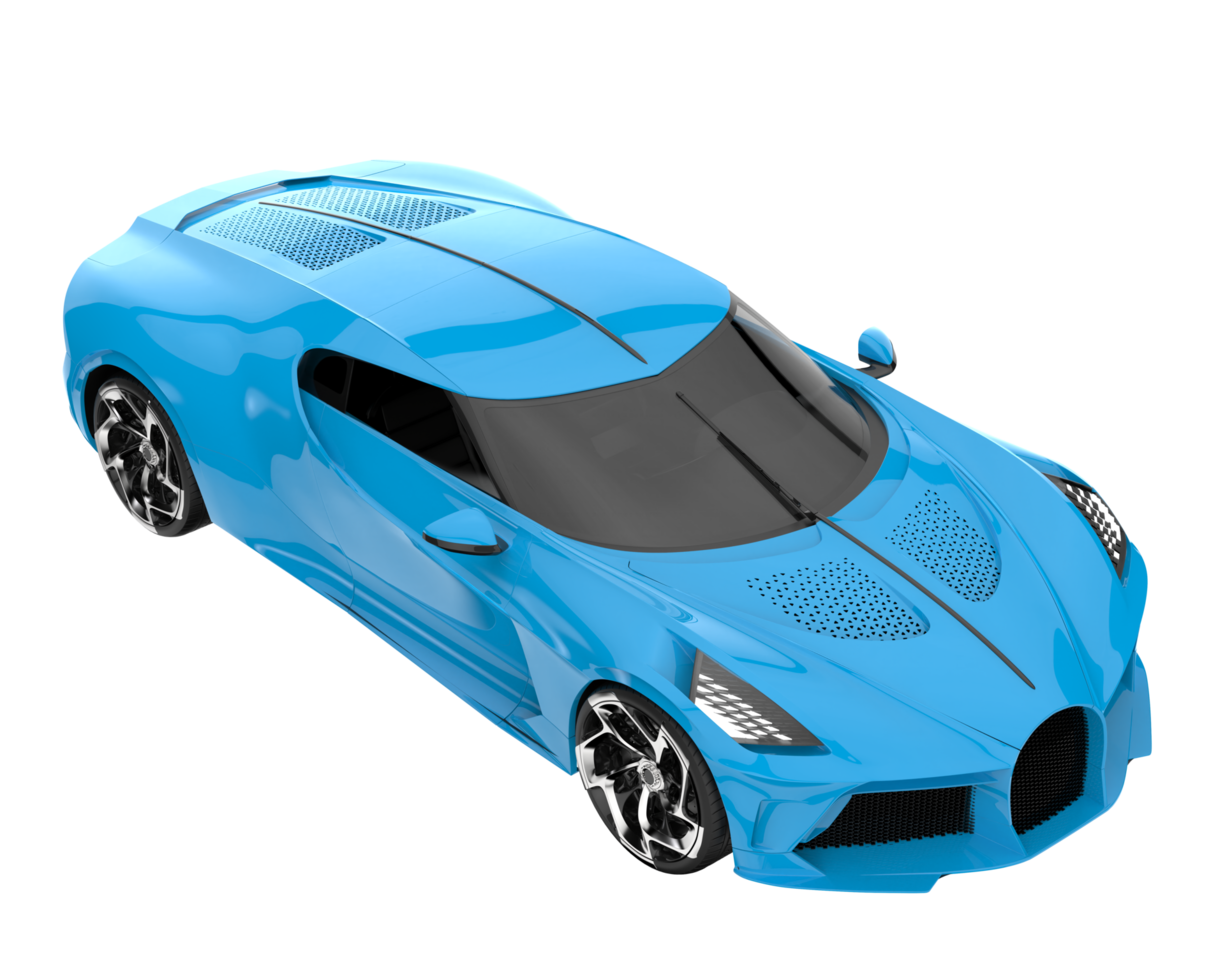 Sport car isolated on transparent background. 3d rendering - illustration png