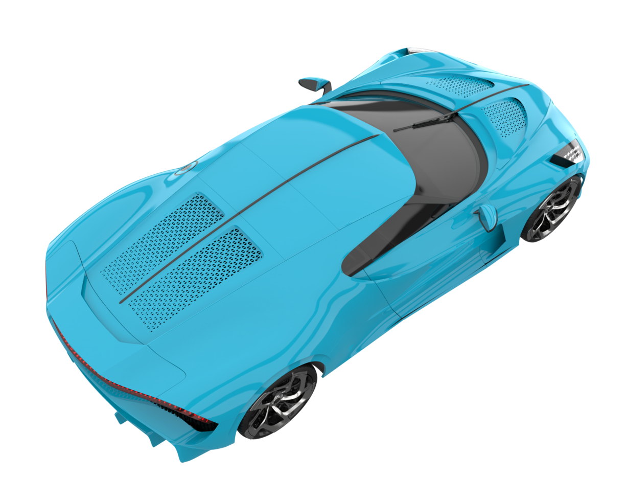 Sport car isolated on transparent background. 3d rendering - illustration png