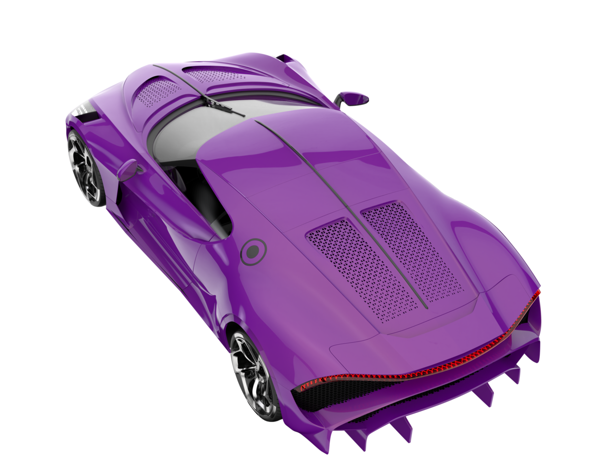Sport car isolated on transparent background. 3d rendering - illustration png