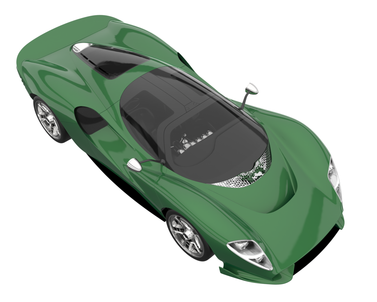 Sport car isolated on transparent background. 3d rendering - illustration png