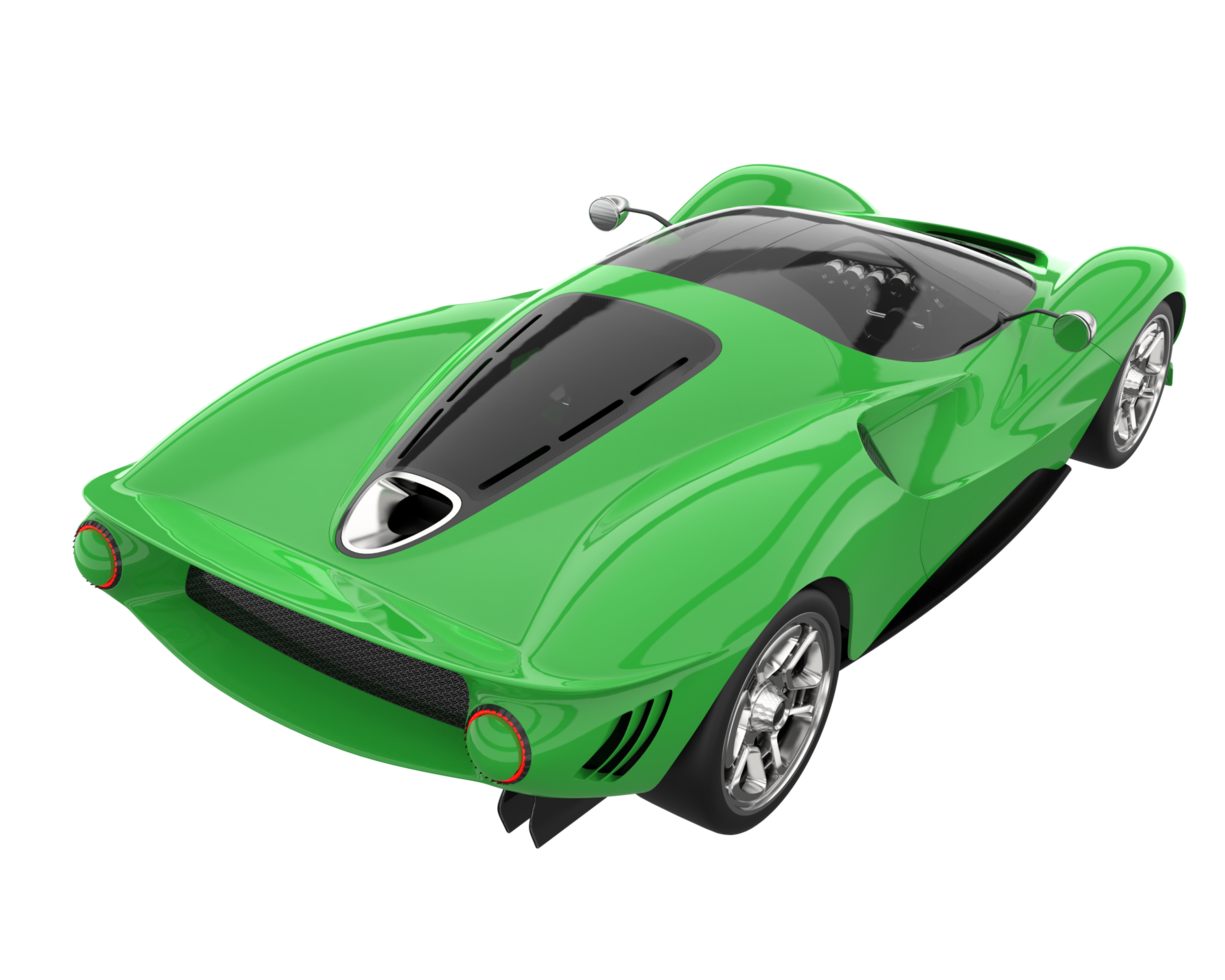 Sport car isolated on transparent background. 3d rendering - illustration png