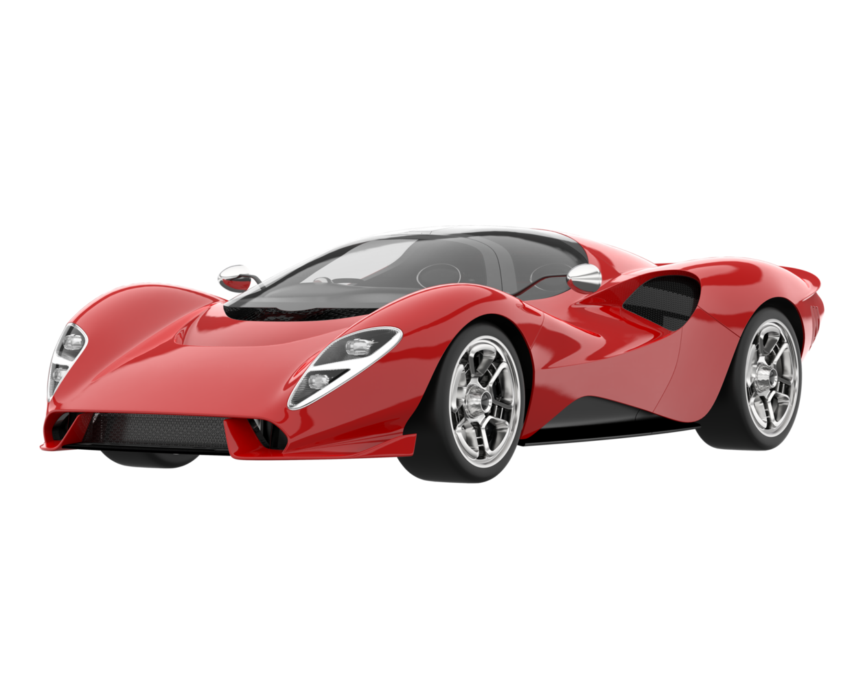 Sport car isolated on transparent background. 3d rendering - illustration png