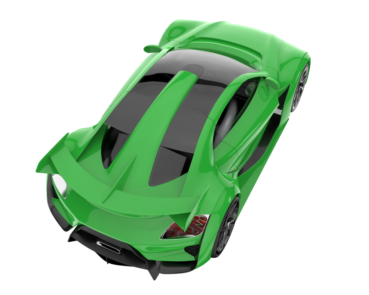 Sport car isolated on transparent background. 3d rendering - illustration png