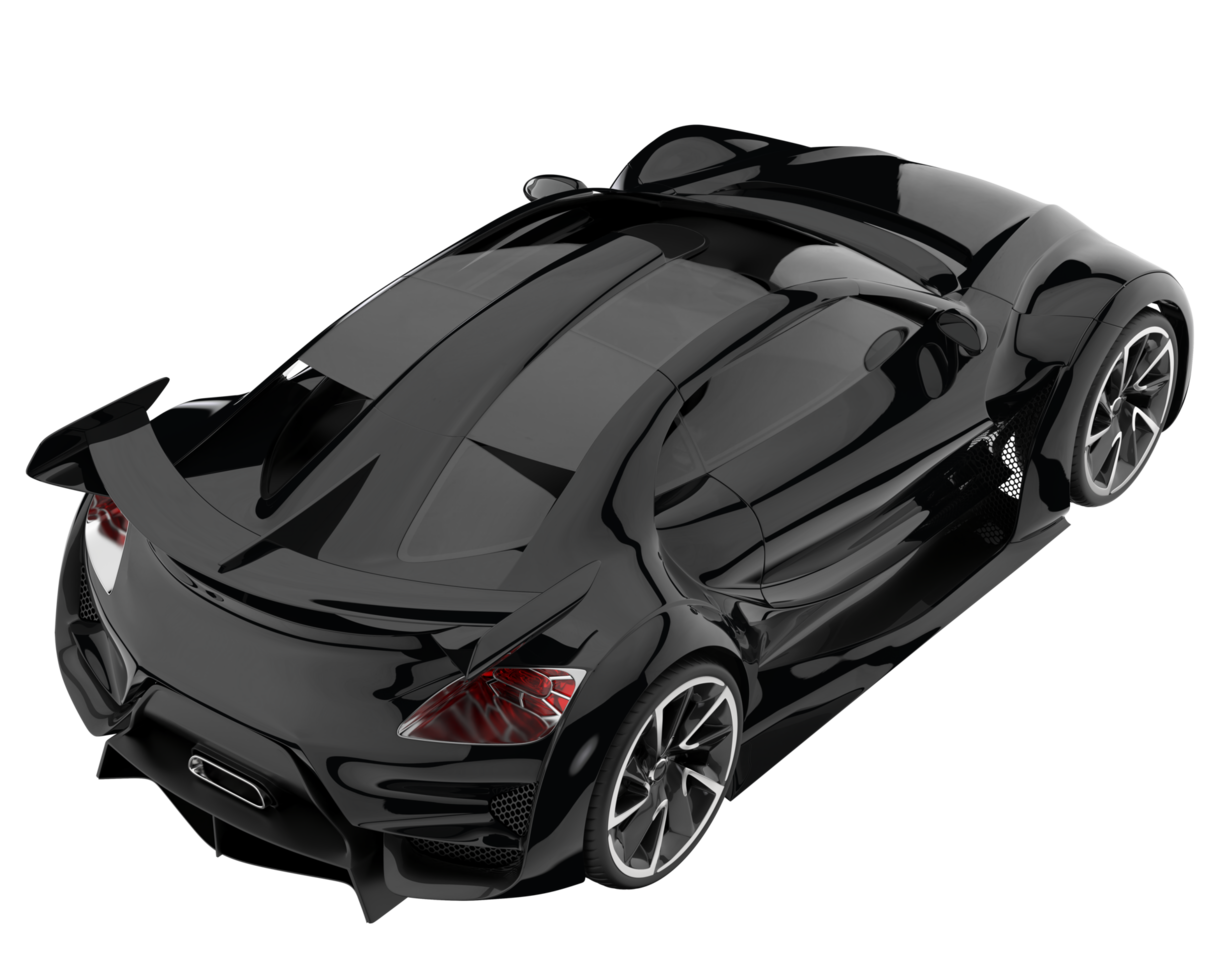 voiture de sport isolée sur fond transparent. rendu 3d - illustration png