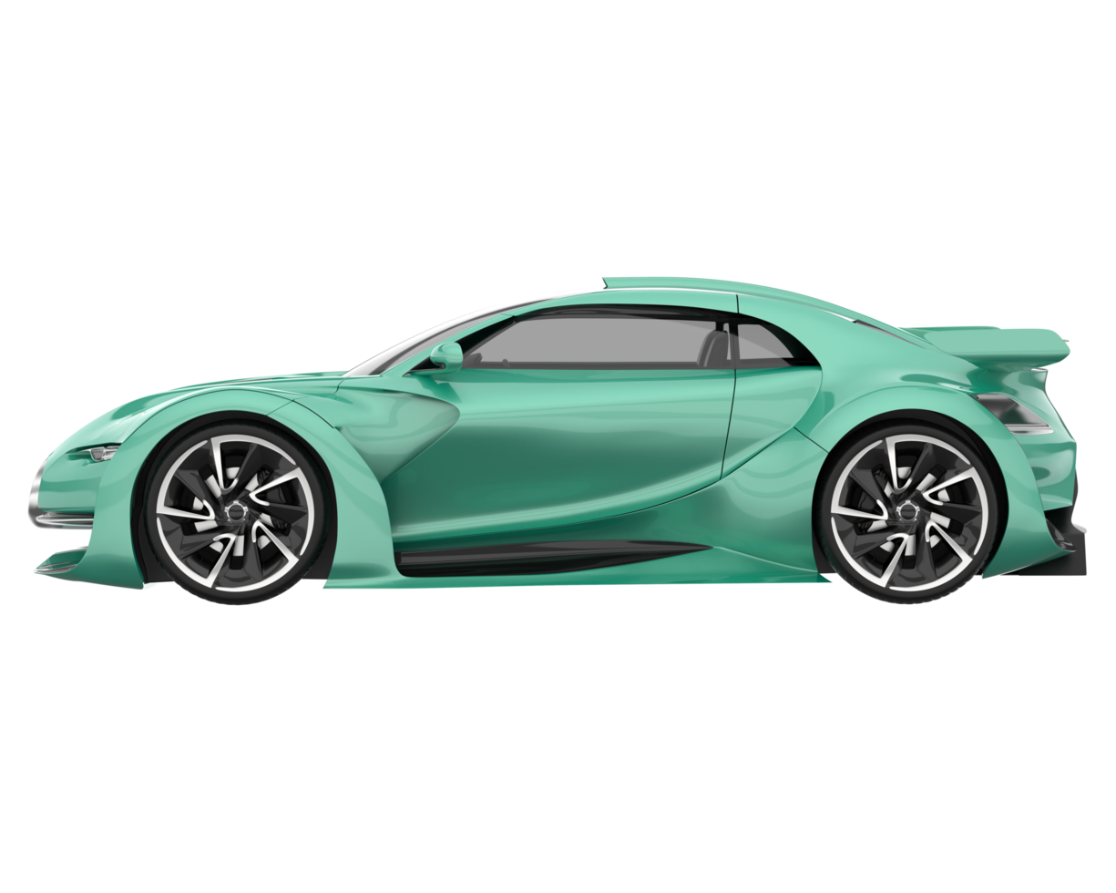 Sport car isolated on transparent background. 3d rendering - illustration png