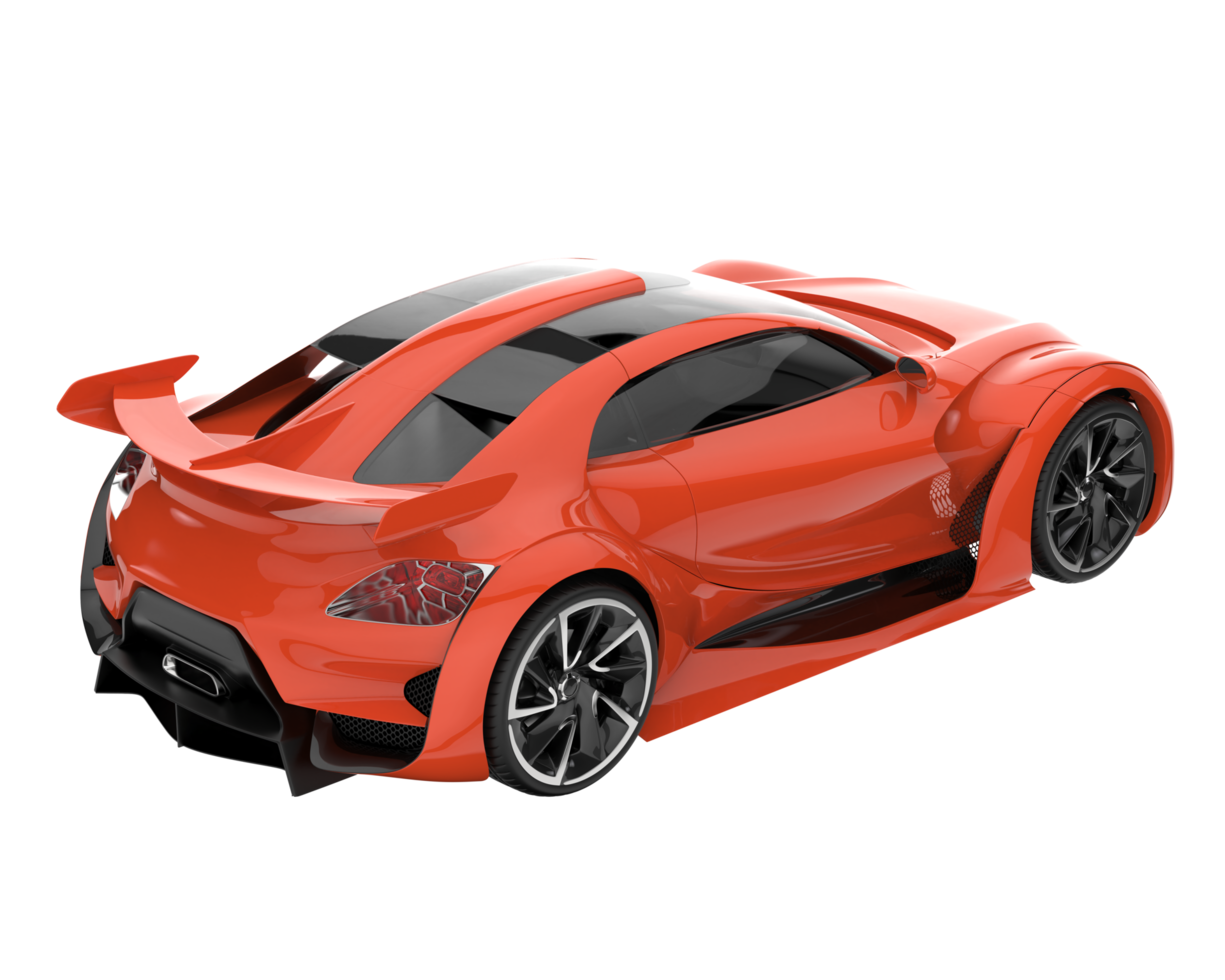 Sport car isolated on transparent background. 3d rendering - illustration png