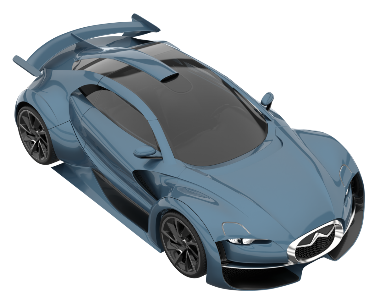Sport car isolated on transparent background. 3d rendering - illustration png