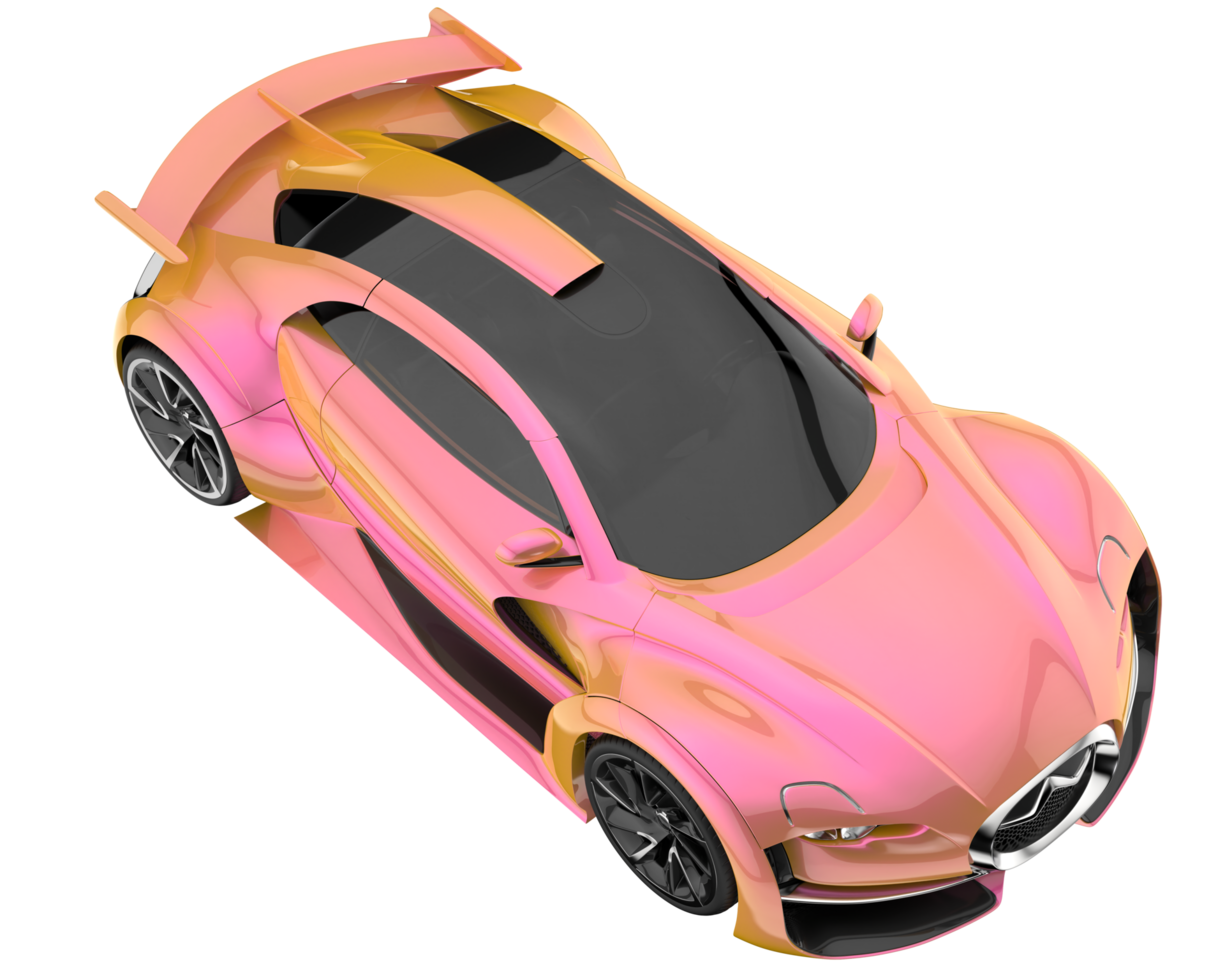 Sport car isolated on transparent background. 3d rendering - illustration png