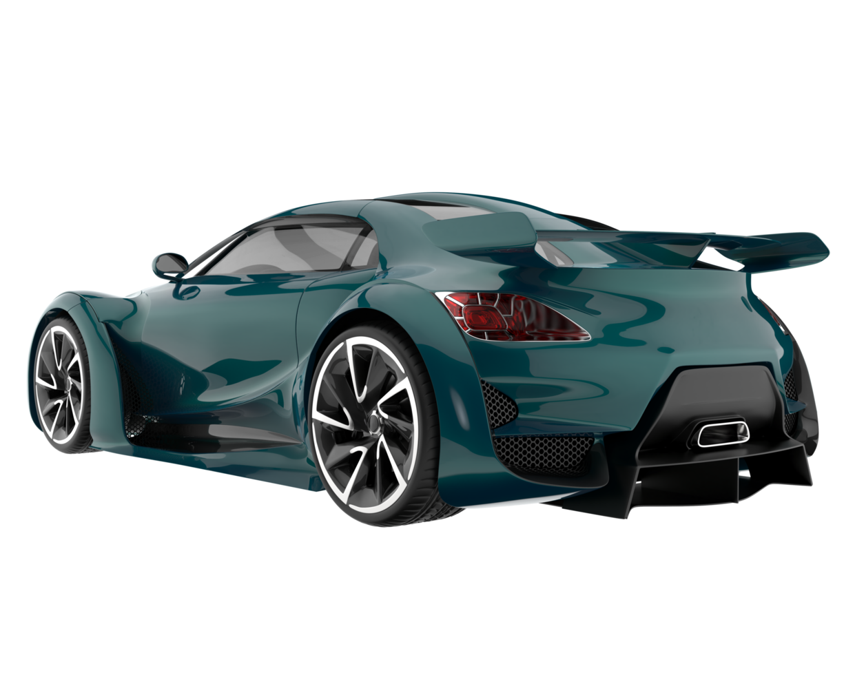 Sport car isolated on transparent background. 3d rendering - illustration png