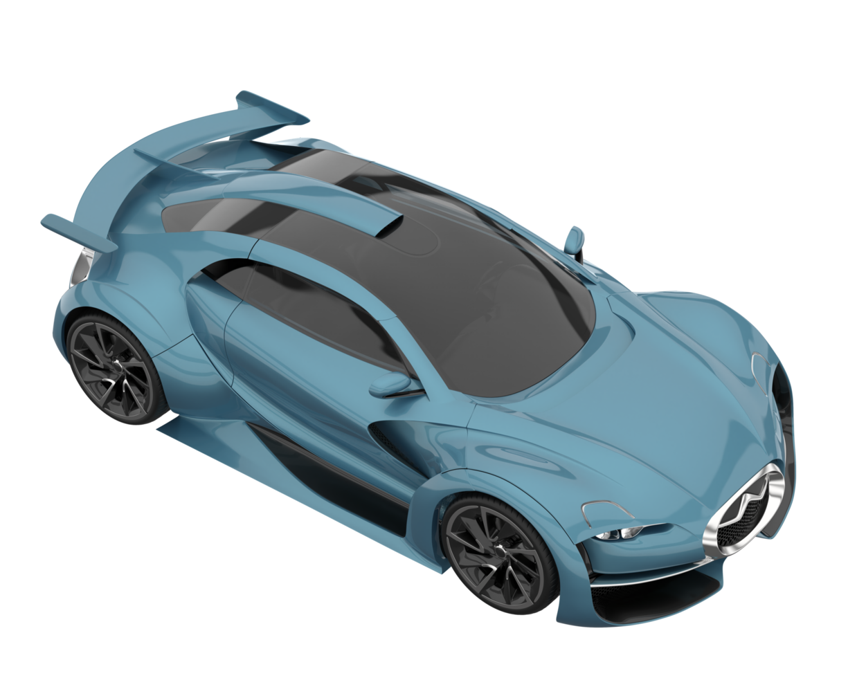 Sport car isolated on transparent background. 3d rendering - illustration png