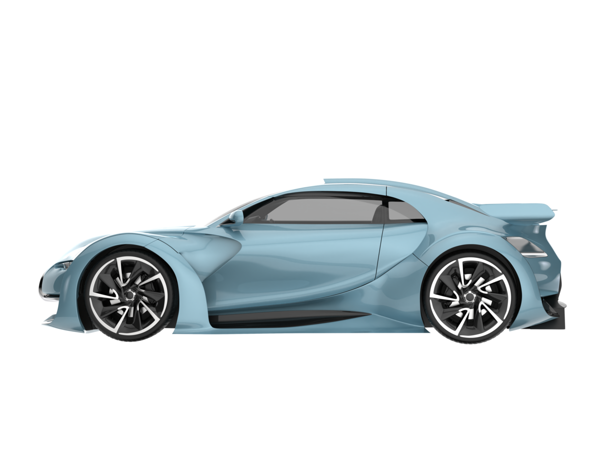 Sport car isolated on transparent background. 3d rendering - illustration png