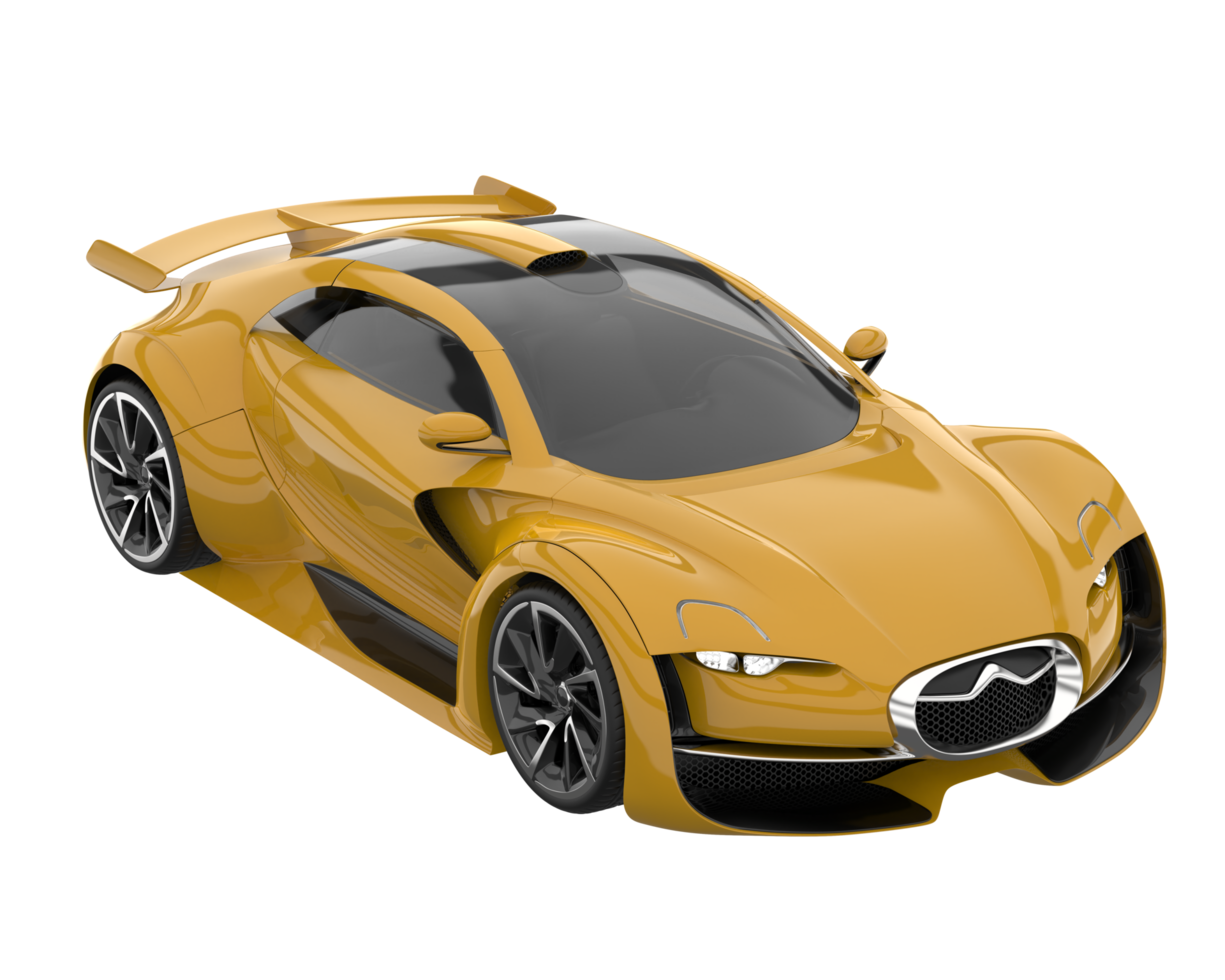 Sport car isolated on transparent background. 3d rendering - illustration png