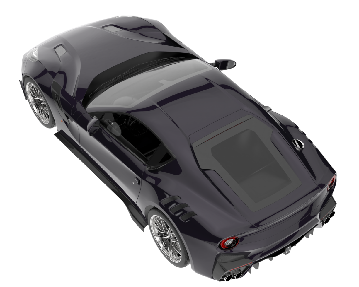 voiture de sport isolée sur fond transparent. rendu 3d - illustration png