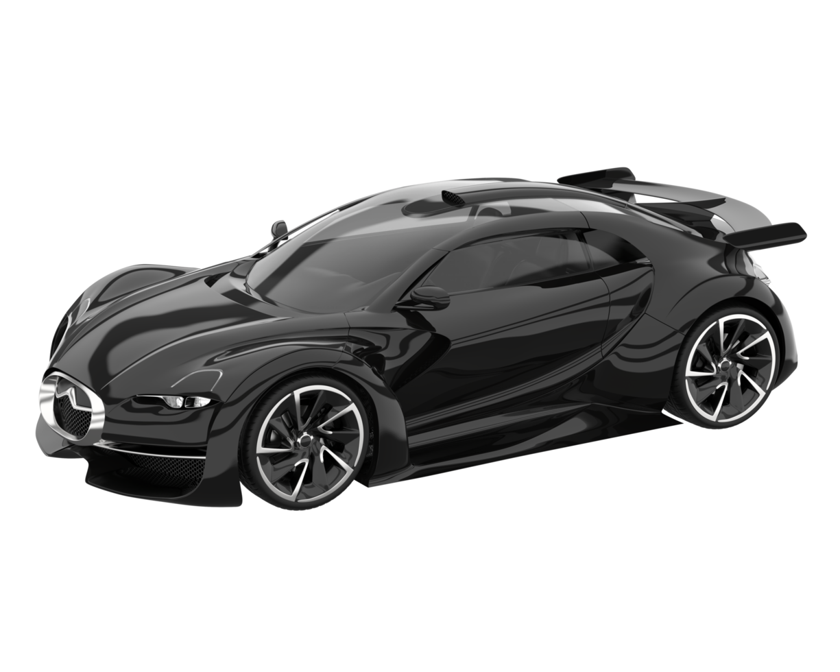 Sport car isolated on transparent background. 3d rendering - illustration png