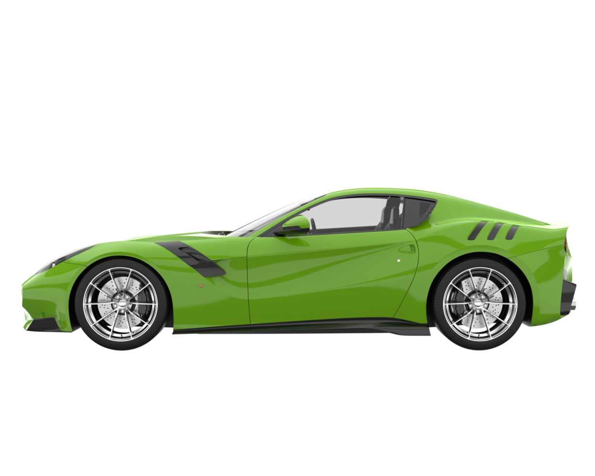 Sport car isolated on transparent background. 3d rendering - illustration png