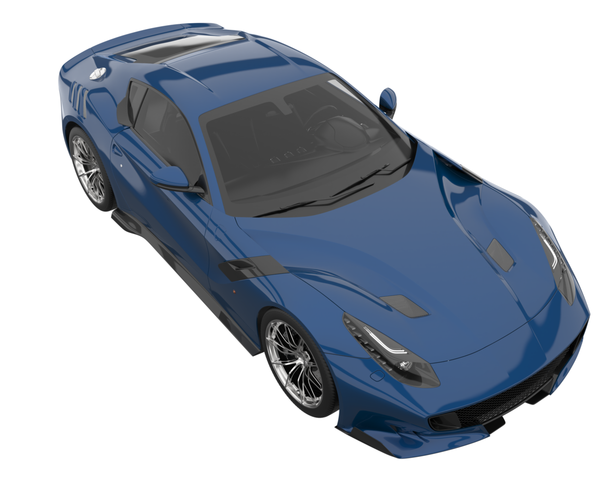 voiture de sport isolée sur fond transparent. rendu 3d - illustration png