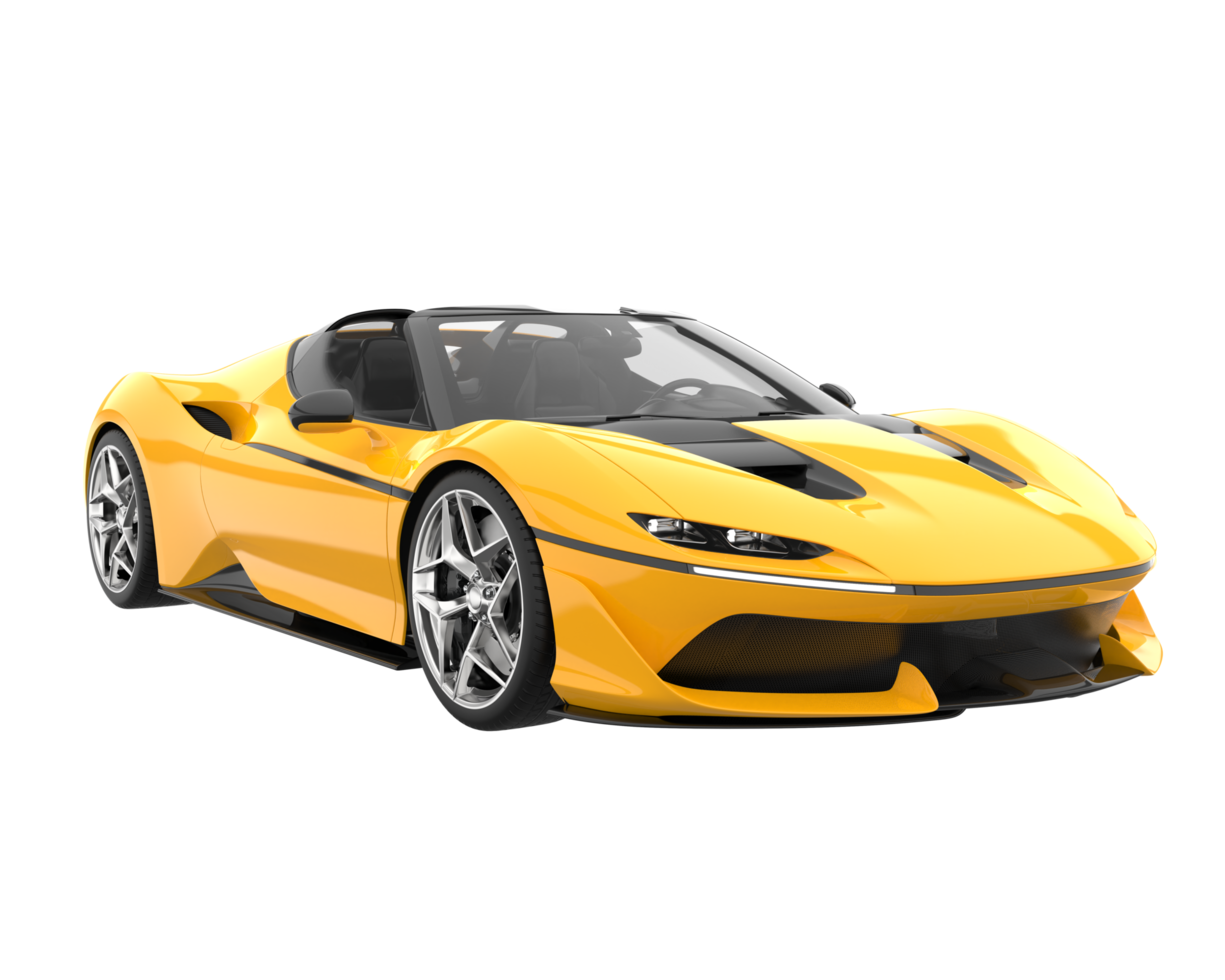 Sport car isolated on transparent background. 3d rendering - illustration png