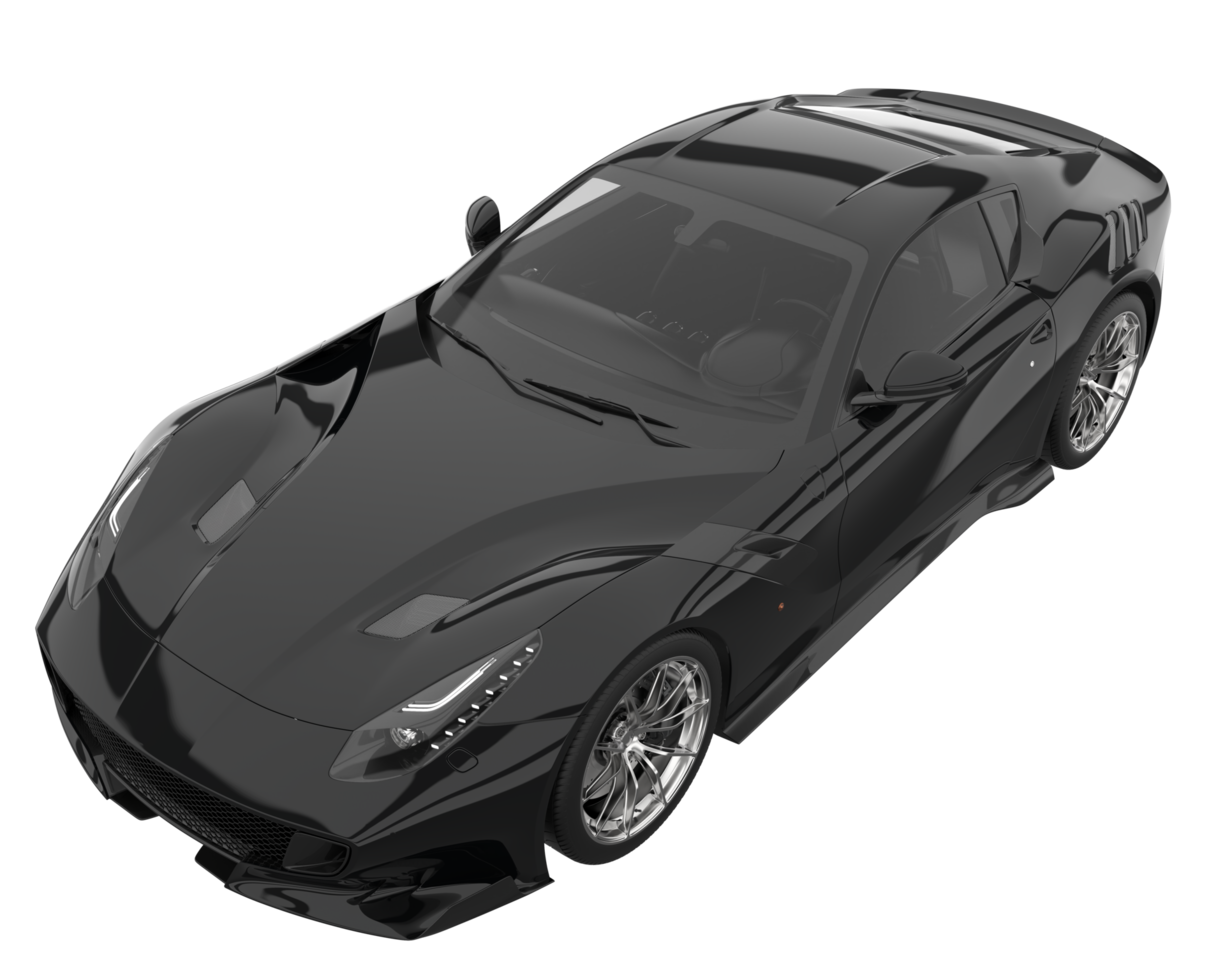 voiture de sport isolée sur fond transparent. rendu 3d - illustration png