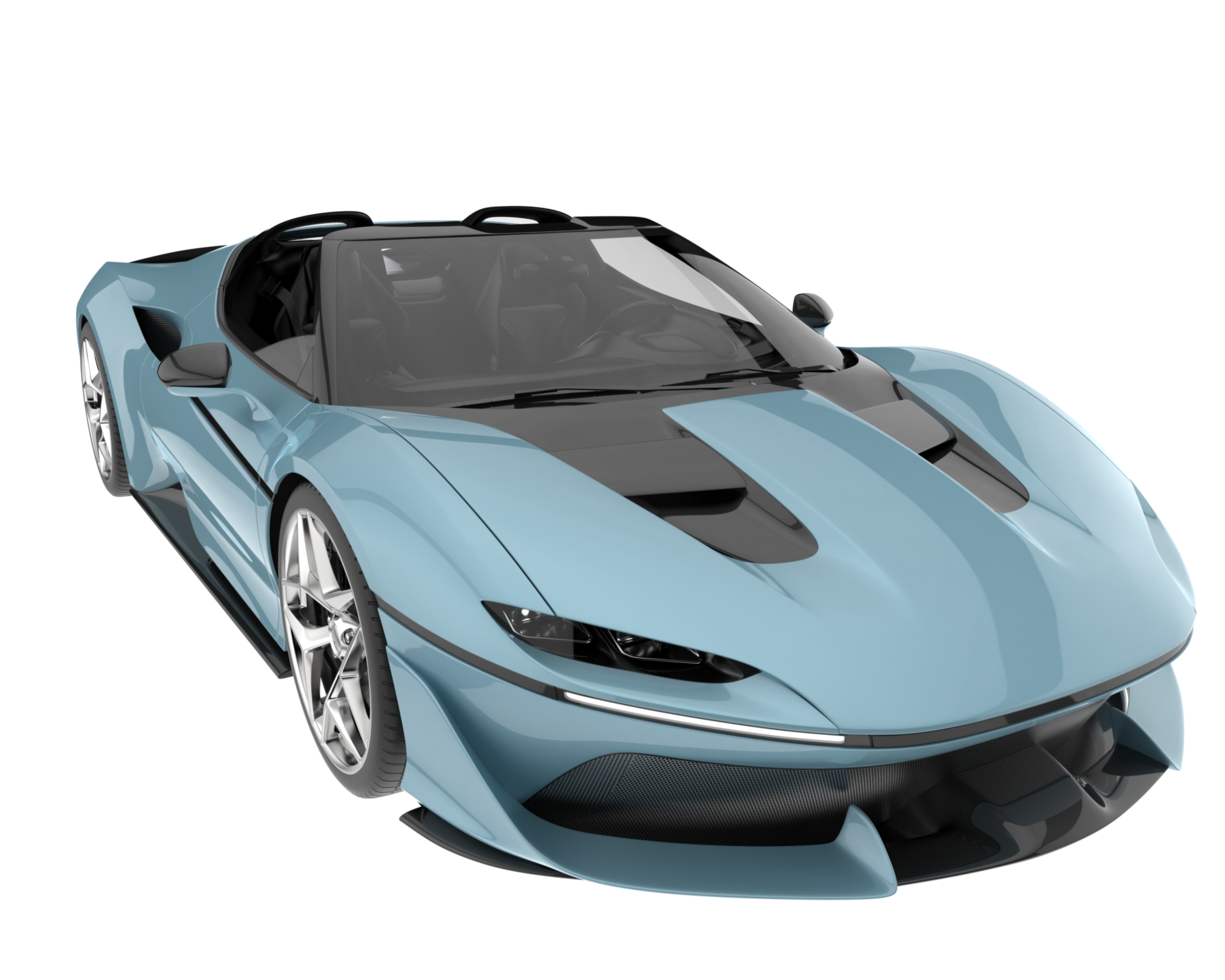 Sport car isolated on transparent background. 3d rendering - illustration png