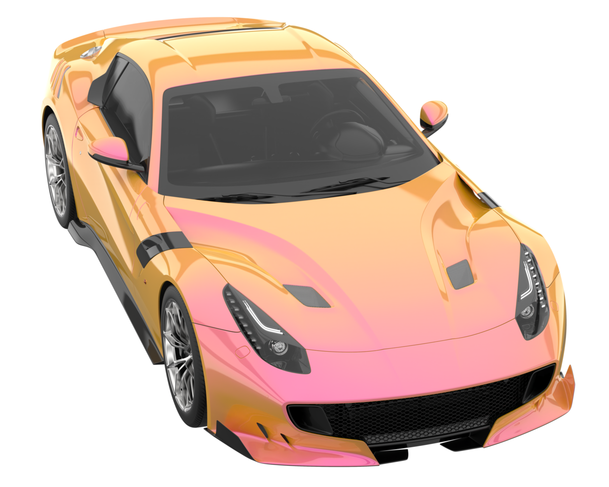 Sport car isolated on transparent background. 3d rendering - illustration png