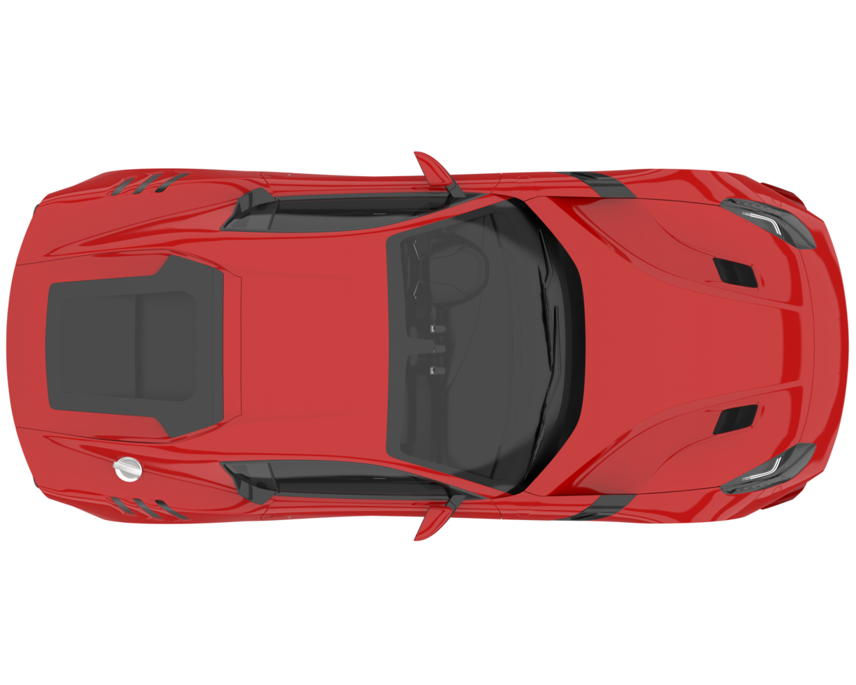 Sport car isolated on transparent background. 3d rendering - illustration png