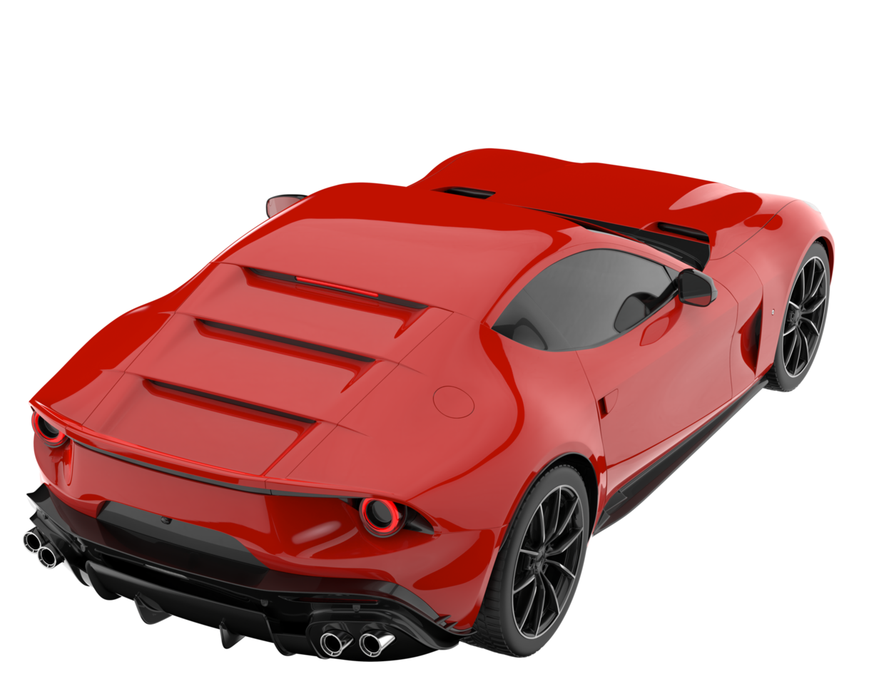 Sport car isolated on transparent background. 3d rendering - illustration png