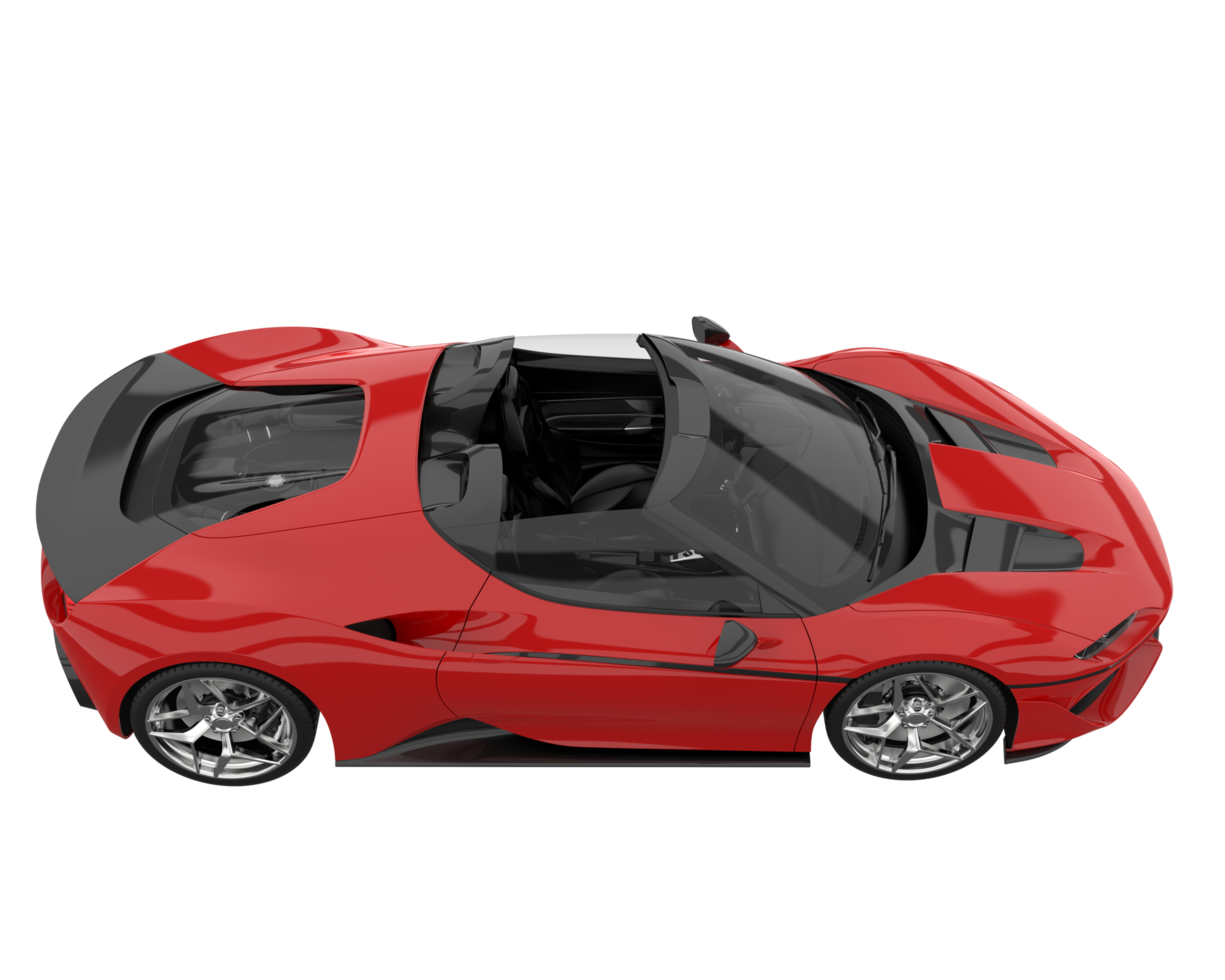 Sport car isolated on transparent background. 3d rendering - illustration png