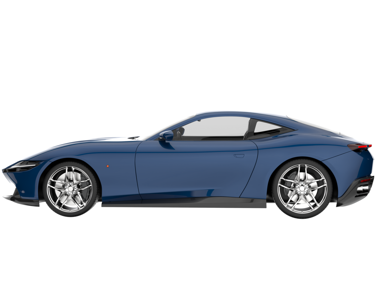 Sport car isolated on transparent background. 3d rendering - illustration png