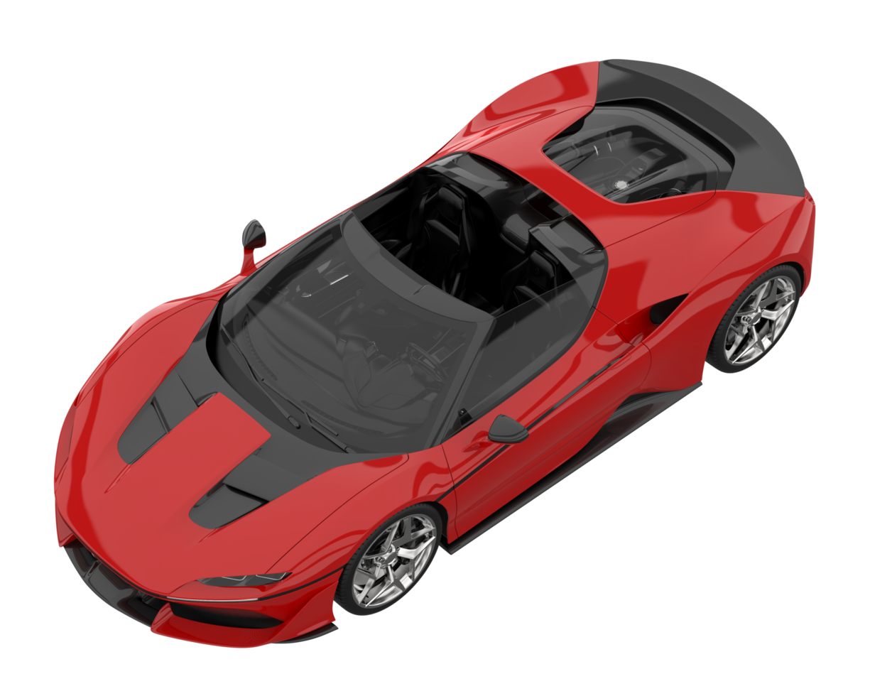 Sport car isolated on transparent background. 3d rendering - illustration png