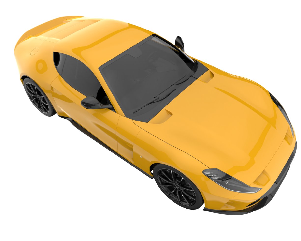 Sport car isolated on transparent background. 3d rendering - illustration png