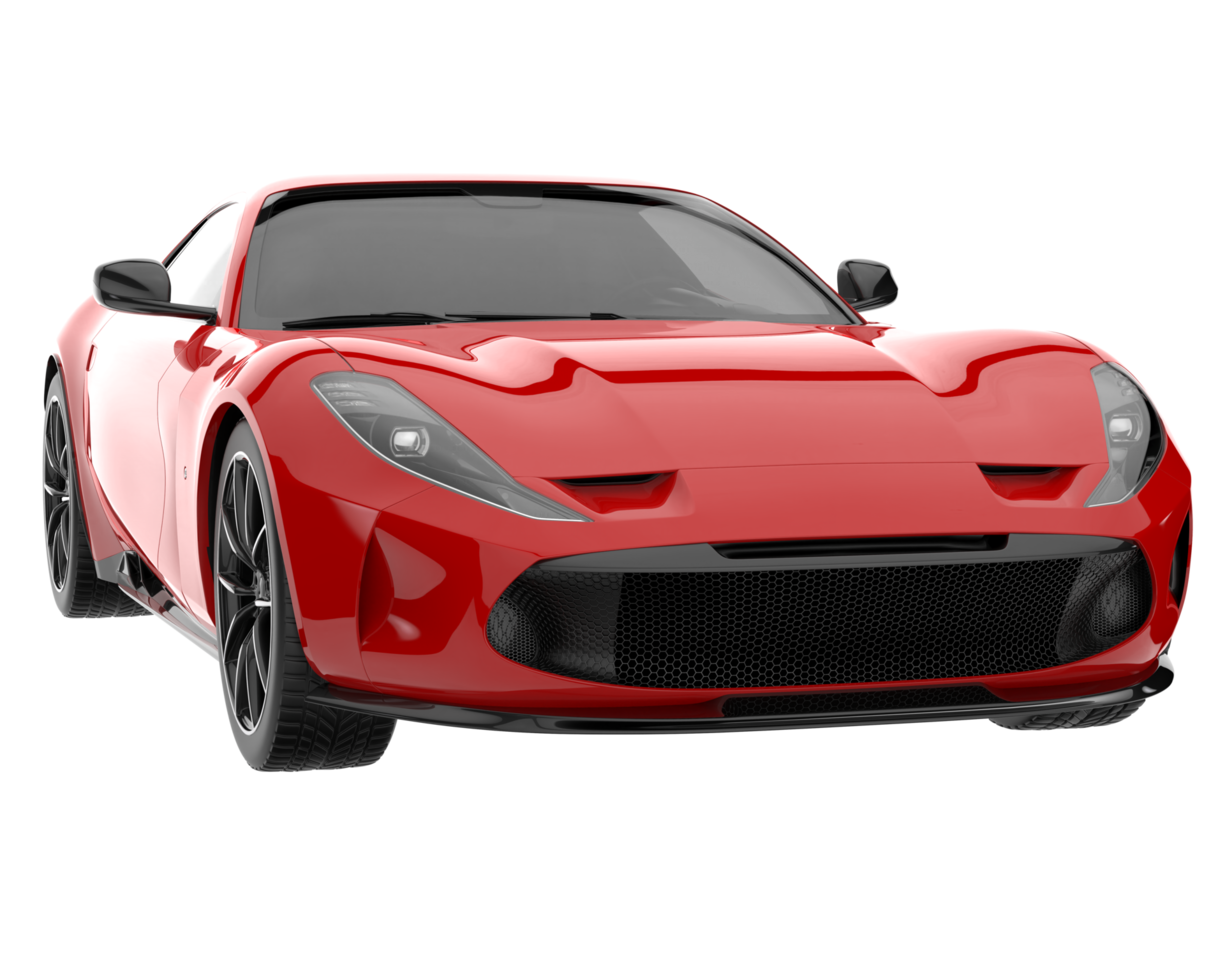 Sport car isolated on transparent background. 3d rendering - illustration png