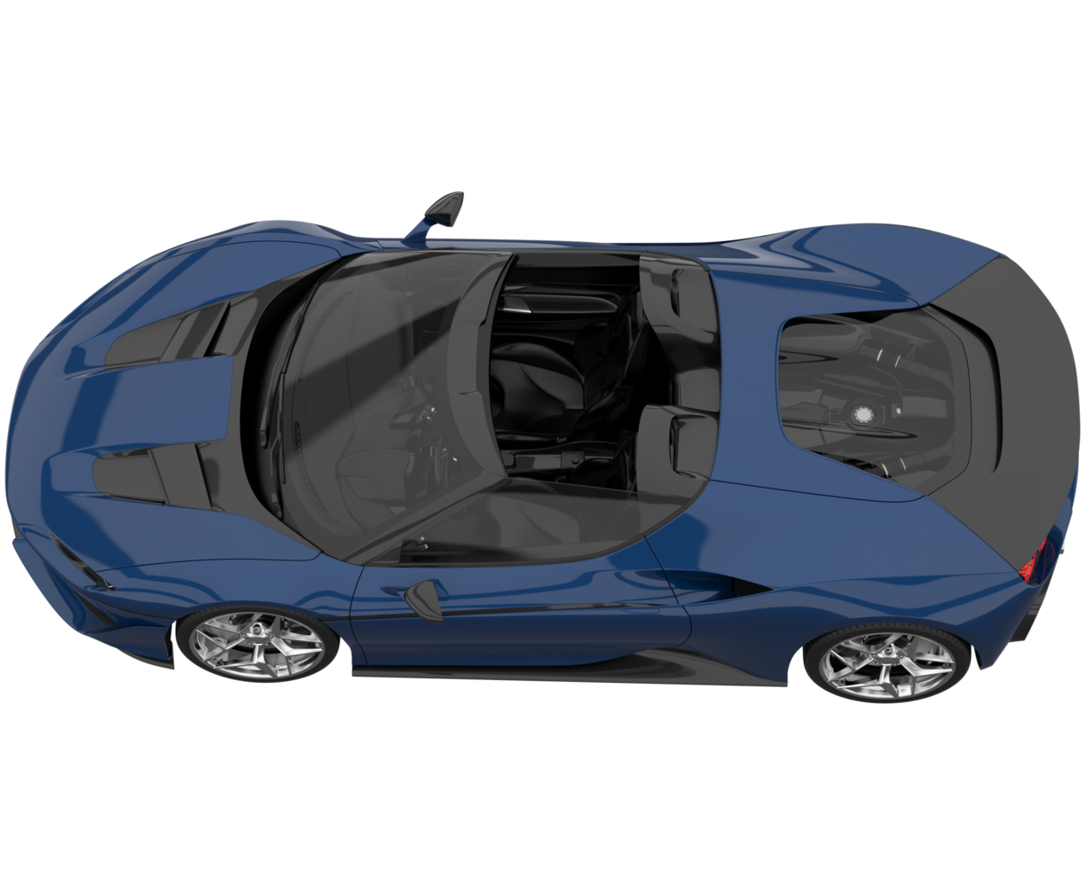Sport car isolated on transparent background. 3d rendering - illustration png