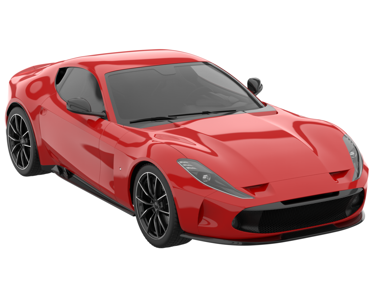 Sport car isolated on transparent background. 3d rendering - illustration png