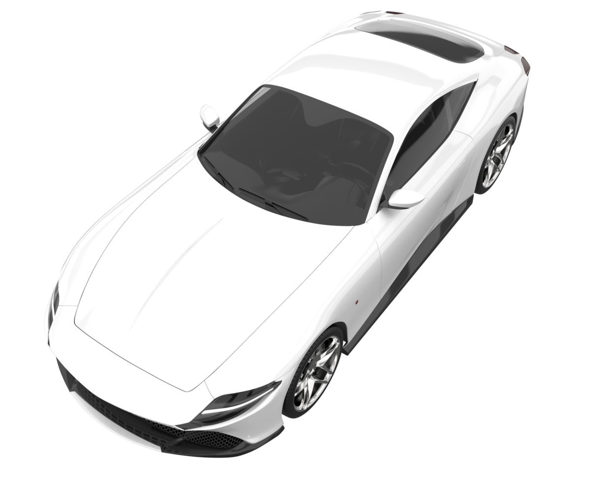 Sport car isolated on transparent background. 3d rendering - illustration png