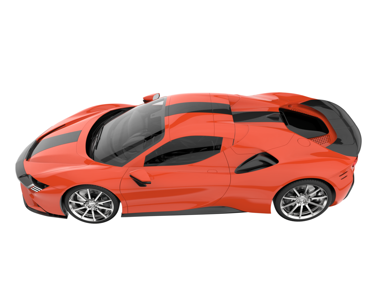 Sport car isolated on transparent background. 3d rendering - illustration png