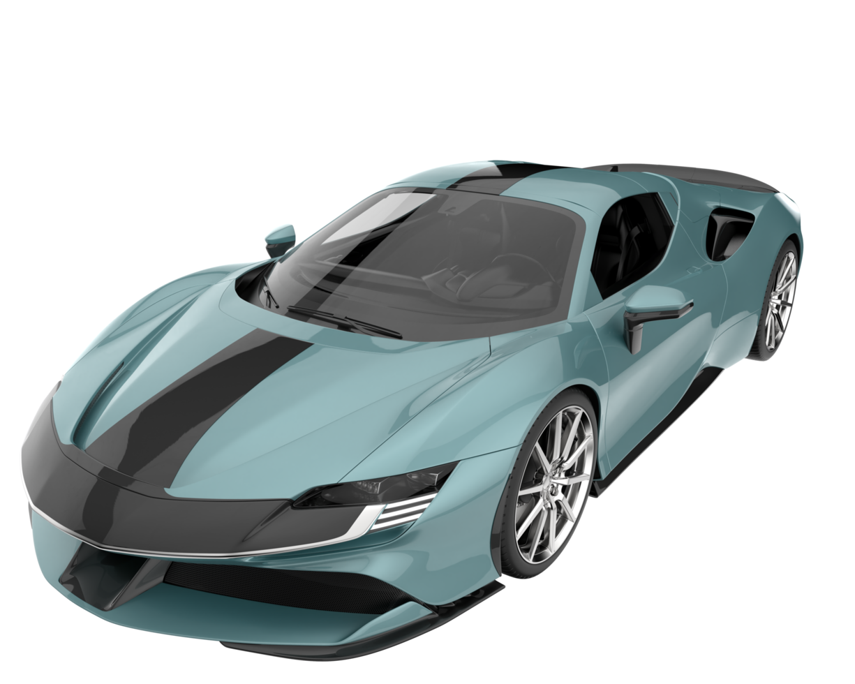 Sport car isolated on transparent background. 3d rendering - illustration png