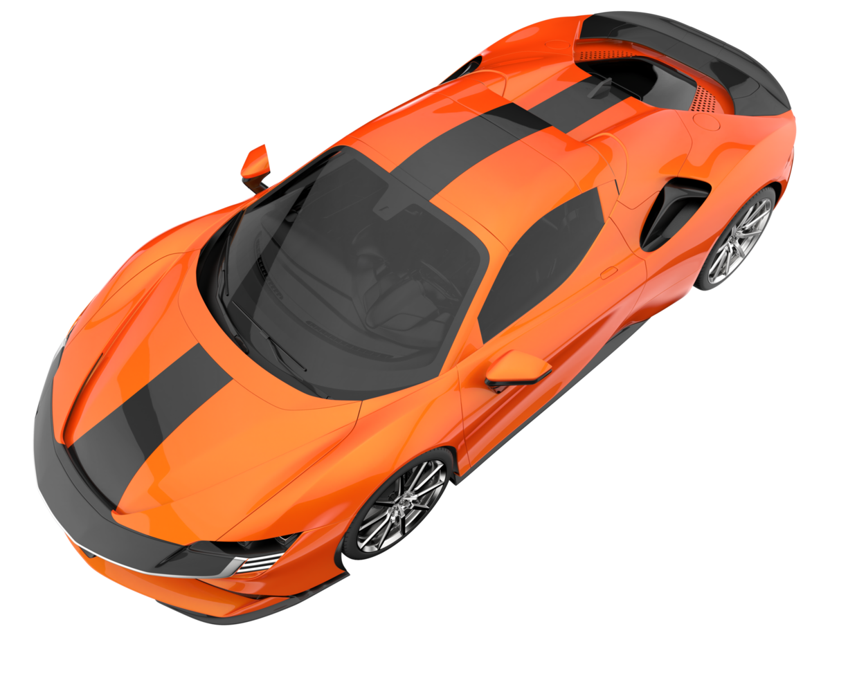 Sport car isolated on transparent background. 3d rendering - illustration png