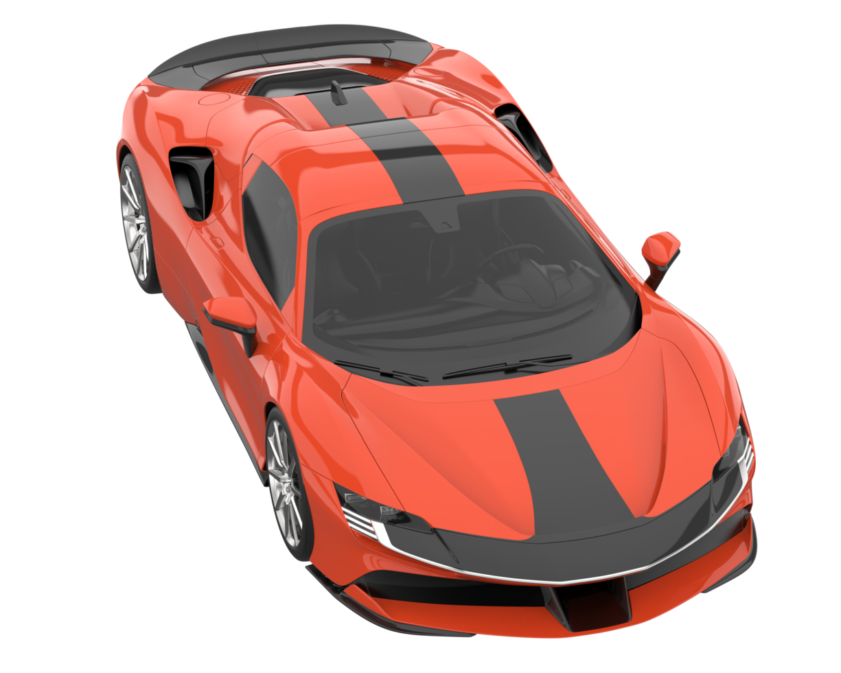 Sport car isolated on transparent background. 3d rendering - illustration png