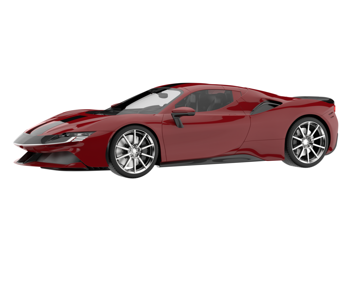 coche deportivo aislado sobre fondo transparente. Representación 3d - ilustración png