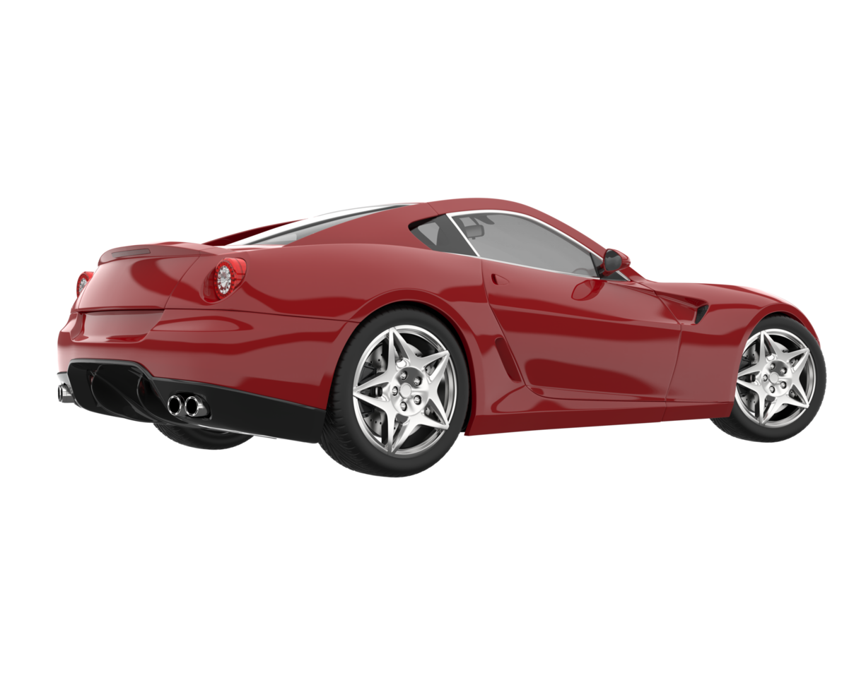Sport car isolated on transparent background. 3d rendering - illustration png