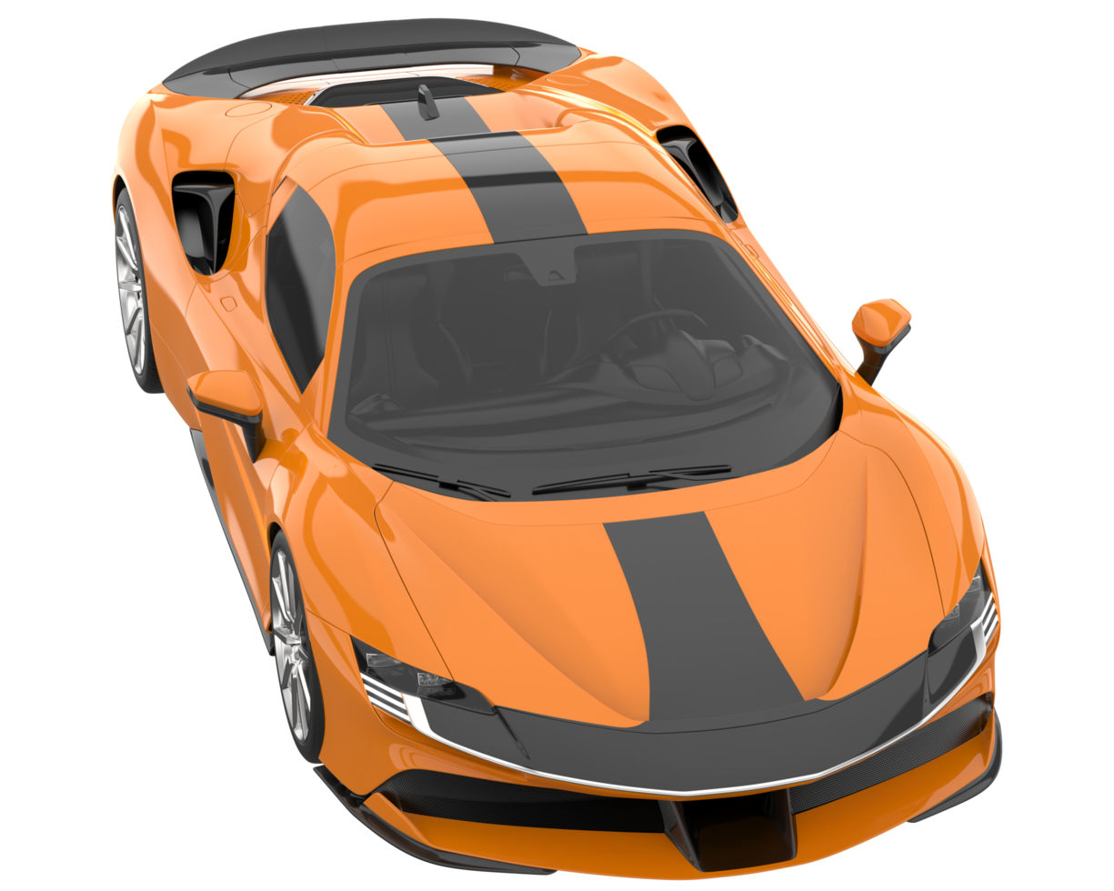 Sport car isolated on transparent background. 3d rendering - illustration png