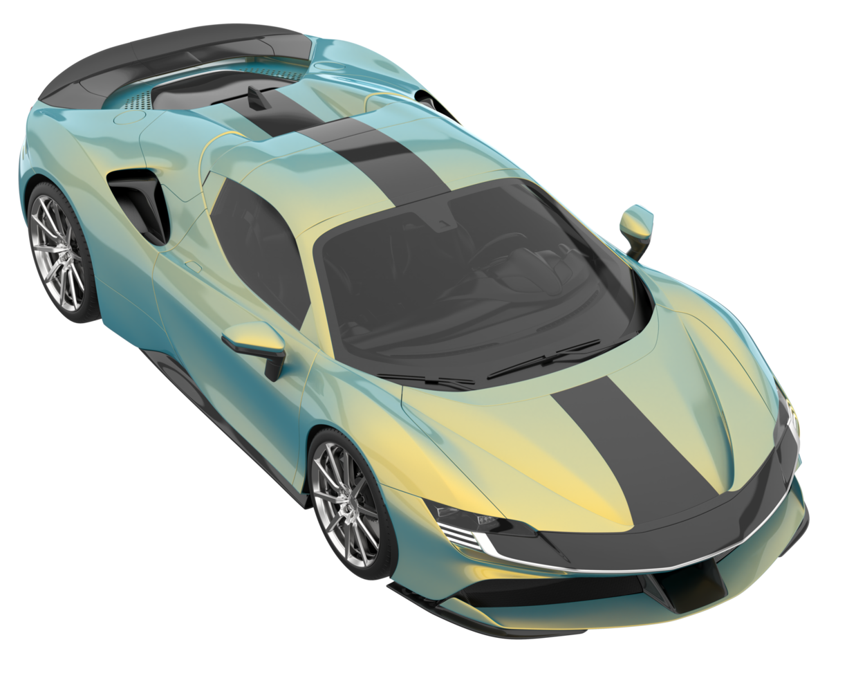 Sport car isolated on transparent background. 3d rendering - illustration png